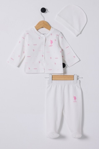 U.S. Polo Assn. U.s. Polo Assn Kız Bebek Beyaz Takım Beyaz