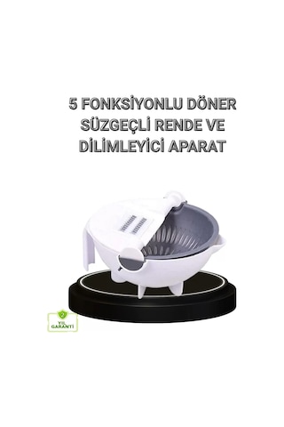 Çok Fonksiyonlu Döner Rende Süzgeç Hazneli Ergonomik Sebze Doğrayıcı