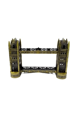 Vintage Metal Londra Köprüsü Tower Bridge Antik Bronz 16 Cm