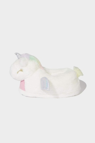 Defacto Kız Çocuk Unicorn Temalı Düz Taban Terlik F1943a825wnwt34 Beyaz-wt34