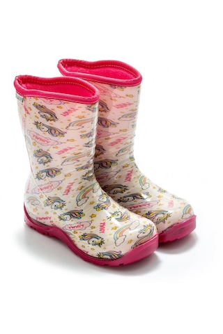 Twigy Nn0607 Yağmur Beyaz Çocuk Çizme Beyaz