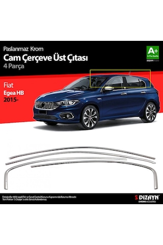 S-Dizayn  Fiat Egea Cross Krom Cam Üst Çıtası 4 Prç. 2020 Üzeri