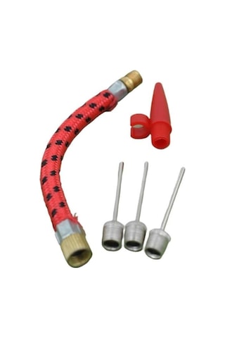 Sıladanal Pompa İğne Başlık Seti Top Bisiklet Lastiği Şişirme İğneleri Siyah