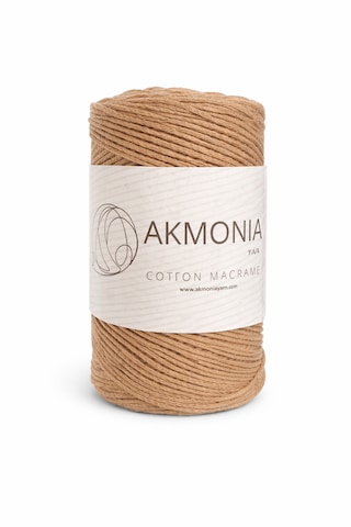 Akmonia Makrome İp 250 Gr 2mm 10344 (Sütlü Kahve)