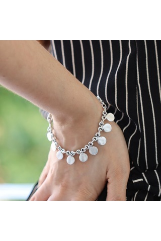 Primerocollection Gümüş Kaplama Bileklik N11.67962 Gri