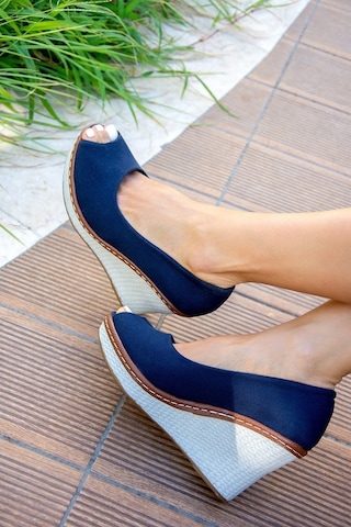 Fox Shoes Lacivert Kadın Dolgu 9674040305