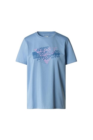 The North Face Foundation Traces Graphic Erkek T-shirt Nf0a882uqeo1 Mavi
