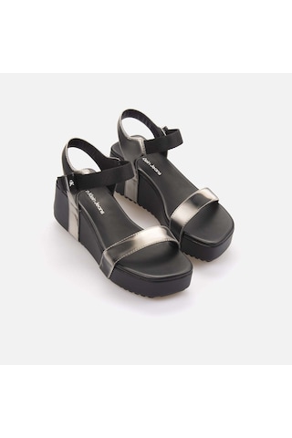 Calvin Klein Dolgu Topuklu Kadın Sandalet Yw0yw01366 Siyah