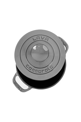 Lava Döküm Yuvarlak Tencere Döküm Demir Kapak Experience Majolik Serisi Çap Ø 23cm Gri Sku: Smg8690010576446 Açık