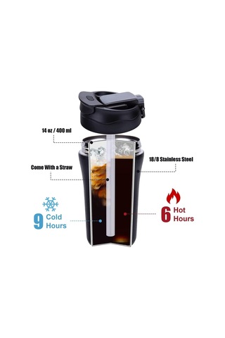 's Yalıtımlı Kahve Kupası, Premium 500ml Vakum Yalıtımlı Paslanmaz Çelik Tumbler, Sızdırmaz Kapak Ve Pipet Tas Çok Renkli
