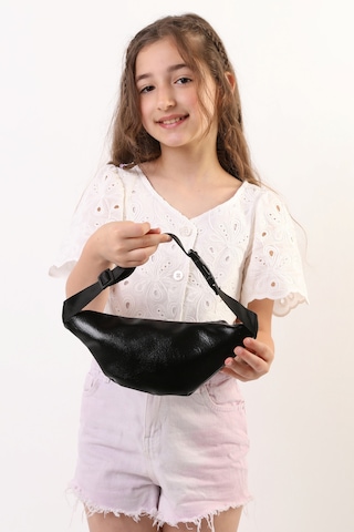 İcone Bag Icone Çocuk Kalp Kapitone Detaylı Bel Çantası Siyah