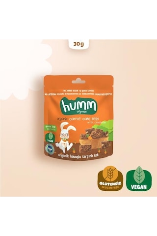 Organik Havuçlu Tarçınlı Vegan Kek 30 Gr