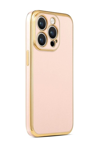 Apple Uyumlu iPhone 14 Pro Max Kılıf Zore Bark Kapak Rose Gold