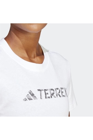Adidas Terrex Classic Logo Tee W Hz1391 Kadın Tişört Beyaz
