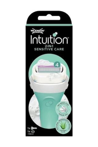 Wilkinson Sword Intuition 2 İn 1 Sensitive Care Kendinden Sabunlu 4 Bıçaklı Kadın Tıraş Bıçağı