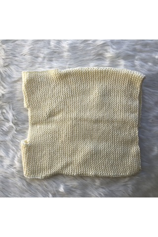 Yelkenli Örgü Çocuk Yeleği 1-2 Yaş Krem