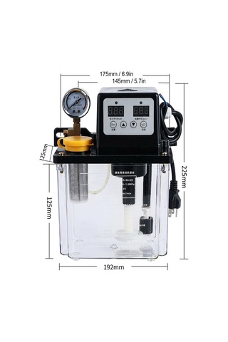 Petrol Pompası Çift Ekran 2.0l 50ml/dak 220 V 28w Otomatik Yağlama Yağı Pompası Yağ Enjektörleri Tam Bakır Motor Elektrikli Yağ Pompası Zamanlama Yağ Seviyesi Alarm Fonksiyonu 50ml/dak
