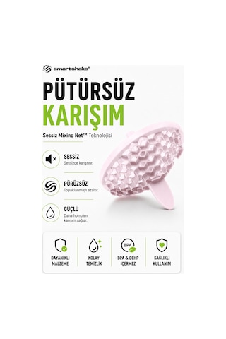 Smartshake Slim Serisi 500 Ml Pamuk Pembe Protein Shaker