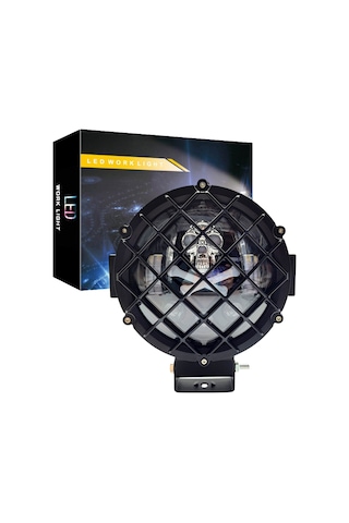 Off Road Kafesli Skull Delici Spot Led Sis Farı Ve Çalışma Lamba