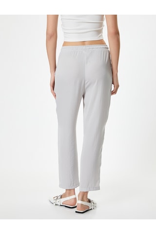 Koton Crop Paça Pantolon Beli Bağlamalı Cepli Gri 4sak40112pw Gri