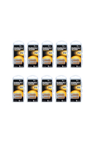 Duracell 312 Numara İşitme Cihazı Pili 6 x 10'lu