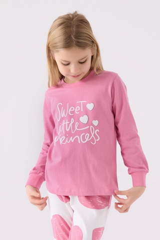 Roly Poly 3470 Sweet Little Princess Kız Çocuk Karanfil Uzun Kol Pijama Takım Karanfil