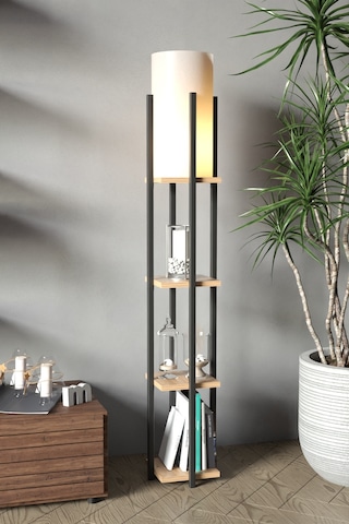 Retohome Atlantik Çam Rafli Lambader 4002