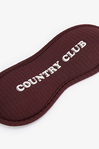 Penti Kahverengi Country Club Slogan Desenli Uyku Gözlüğü Bn83