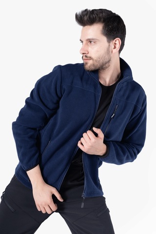 Polar Ceket Tam Fermuarlı 3 Cepli Lacivert