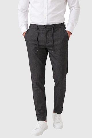 Rizzup Erkek Slim Fit Kırçıllı Füme Kumaş Pantolon İpli Esnek Bel Likralı Spor Şık Pantolon 2700252