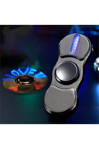 Stres Çarklı Işıklı Usb Şarjlı Tesla Çakmak Füme Metal