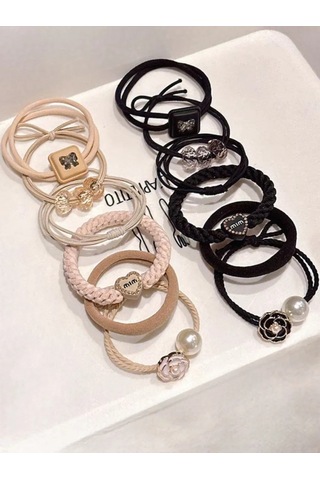 Mını Shop Msk Saç Lastikleri, 12'li Set 328984555 Bej