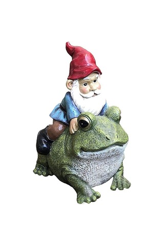 "büyülü Bahçe Gnome Majestic Frog - Ev Dekoru İçin Kaprisli Reçine Heykelcik"