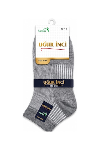 Uğur İnci Bambu Çorap Unisex Nefes Alabilen Terletmez Antibakteriyel Yumuşak Günlük Çorap 6'lı Paket Gri
