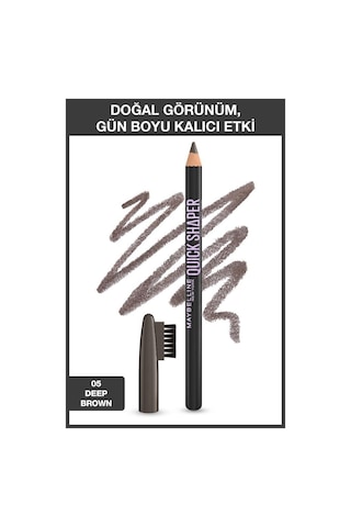 Maybelline Ny Quick Shaper Kaş Şekillendirici Kalem - 05 Deep Brown 3600531718336-11118 05