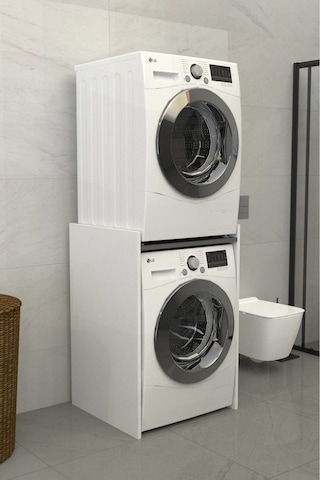 Solévo Banyo Dolabı Çamaşır Ve Kurutma Makinesi Dolabı Antrasit Gri