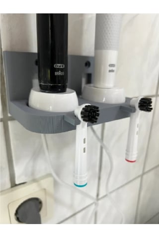Oral B Çift Duvar Standı Gri