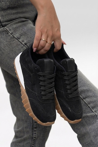 Tw Tonny White New York-048 Deri Spor Yürüyüş Günlük Sneaker Ayakkabı Siyah