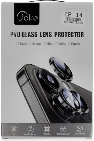 Joko Apple Uyumlu iPhone 14 Pro Max Pvd Metal Kamera Lens - Turuncu