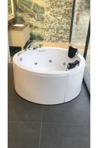 Alika 150x150 Çap Oval Jakuzi Küvet Sistem -2 8 +10 Jet