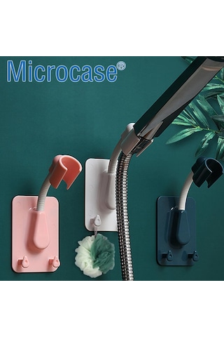Microcase Esnek Duş Başlığı Tutucu Kancalı Banyo Askısı Ve Organizeri 1 Adet Al5367 Lacivert