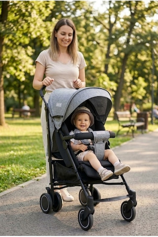Tommy Baby Luppo Black Tam Yatar Baston Bebek Arabası Puset