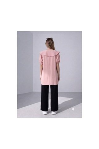 Süreyyafasion Bebe Yaka İkili Takım Pembe Pembe