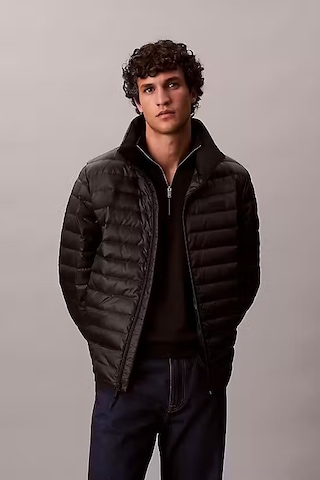 Erkek Regular Fit Kapitone Şişme Mont - Siyah Black