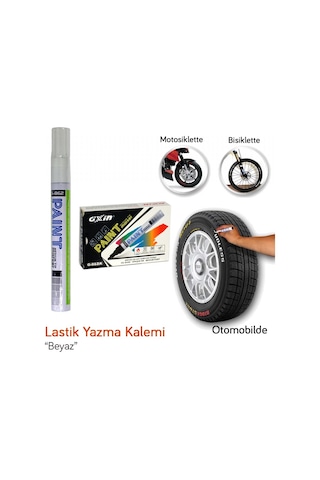 Gxin G-862A Oyk8001 Lastik Yazma Kalemi Beyaz Tekli
