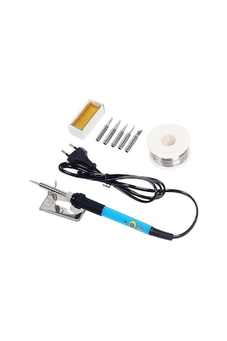 Geeksen 60w Ayarlanabilir Lehim Tabancası Seti - 5 Uçlu, 220v, Profesyonel Elektronik Tamir Kit