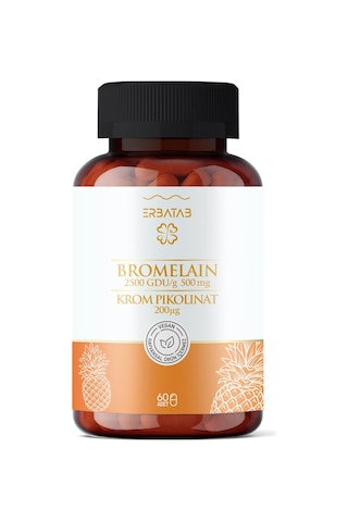 Erbatab Bromelain & Krom Pikolinat 60 Kapsül