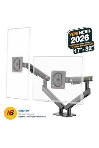 Nb Ergonomic Nb A5c 17-32 İnch Çift Kol 2-9 Kg Monitör Standı 2026 Versiyon