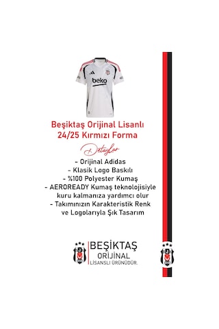 Beşiktaş 24-25 Beyaz Forma Bileklik Hediyeli Özel Tasarım Hediyelik Ahşap Kutulu Beyaz