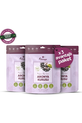Mor Aronya 3 Li Aronya Kurusu 100 Gr Paket 300 G